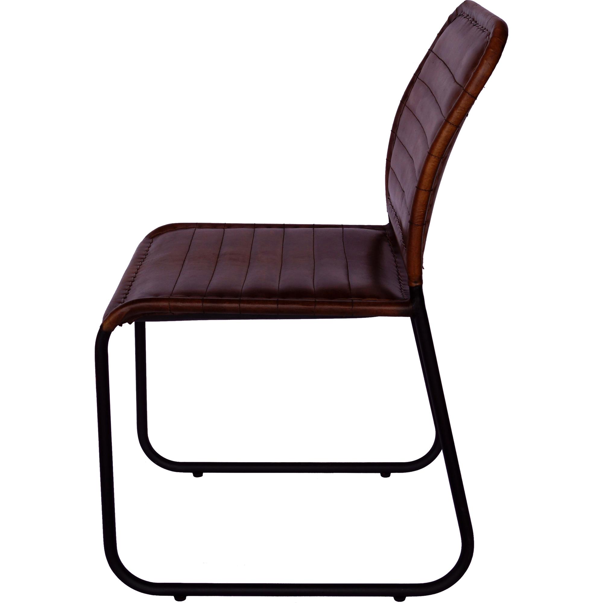  Spisebordstol i brun læder fra Trademark Living i Læder (Varenr: MA0107)