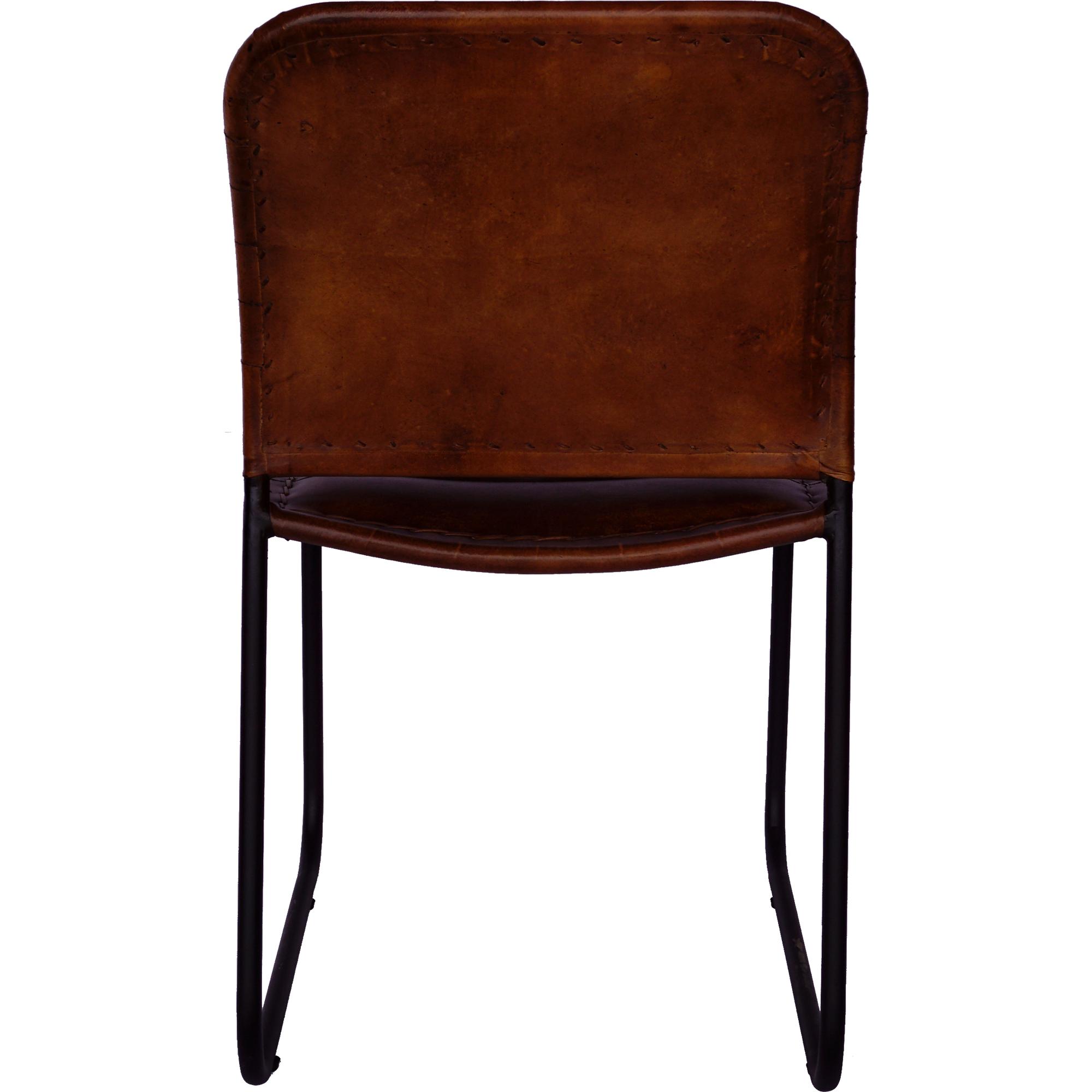  Spisebordstol i brun læder fra Trademark Living i Læder (Varenr: MA0107)
