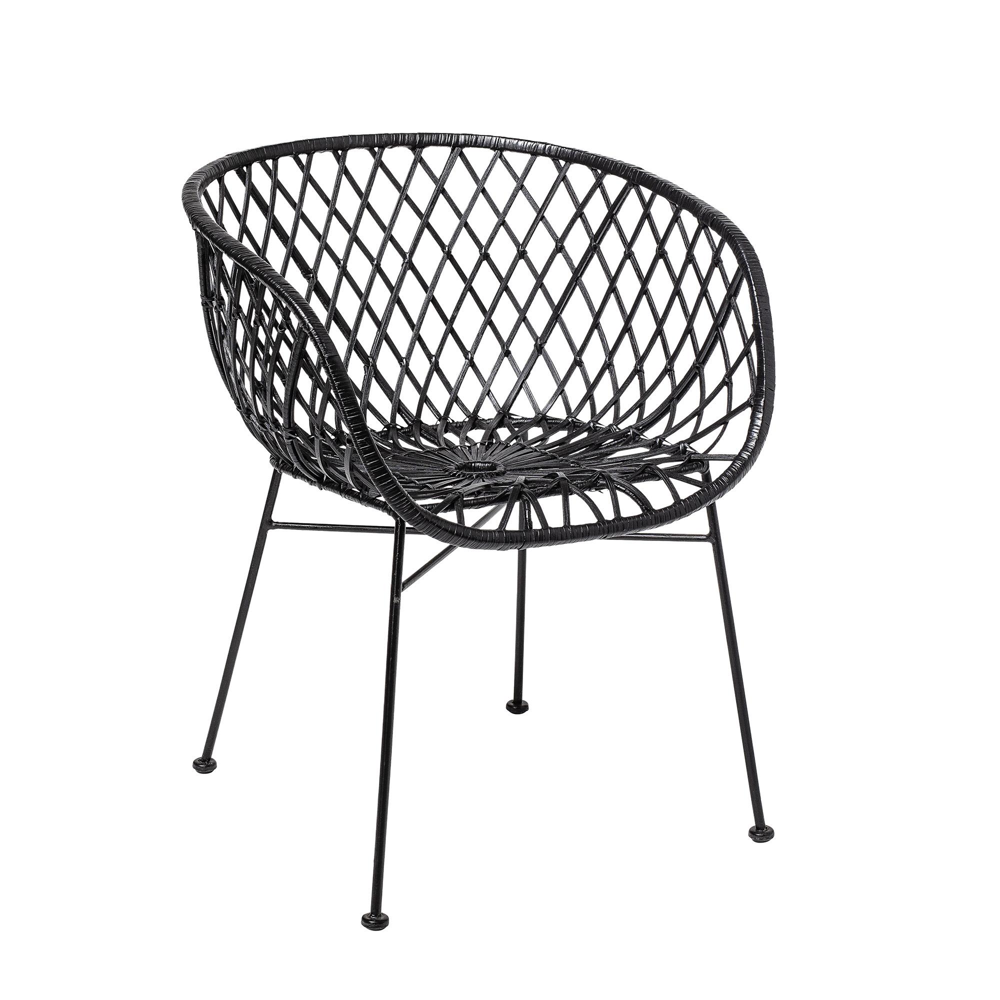  Kama Loungestol i sort fra Bloomingville i Rattan (Varenr: 82041305)