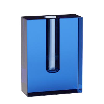  Block - Vase, i Blå Glas fra Hübsch Interiør i Glas (Varenr: 340904)