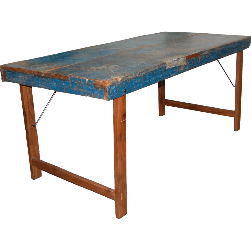 Billede af Spisebord med patina - Blå