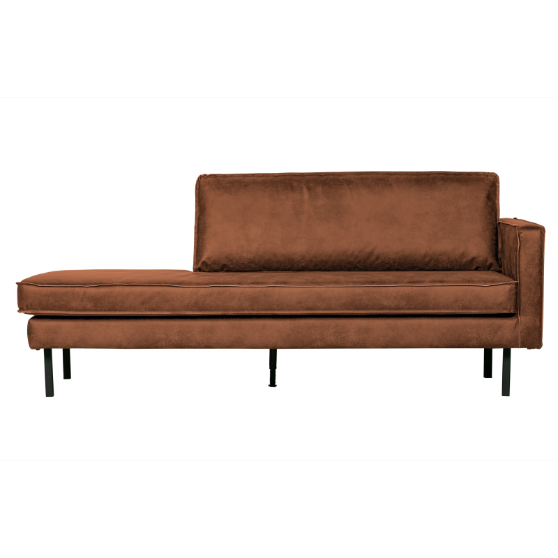 BEPUREHOME Rodeo daybed, højre - cognac stof