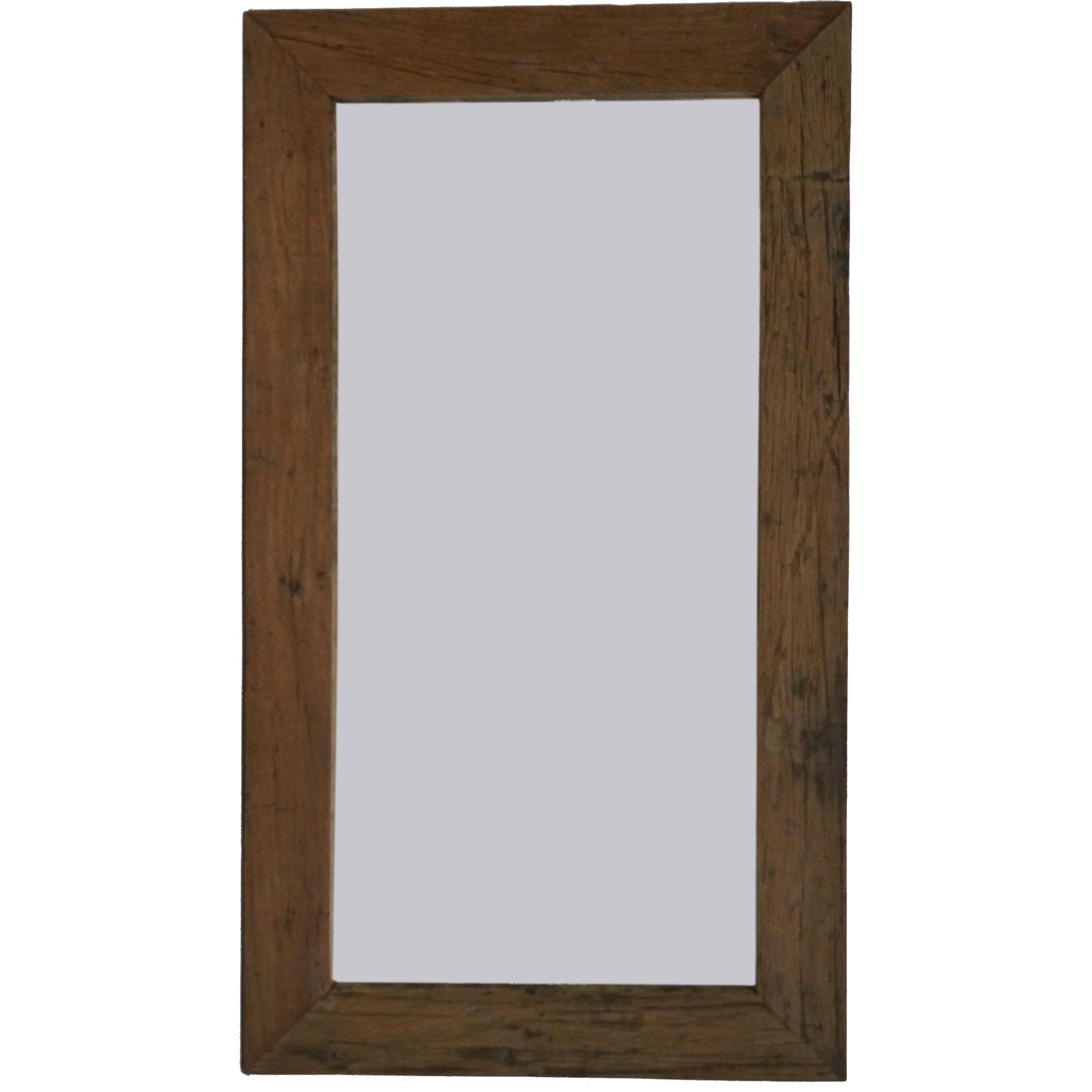  Væghængt spejl med rå træamme 124 cm fra Trademark Living i Træ (Varenr: SG1519)