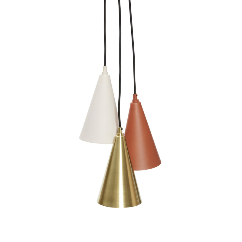 Billede af Drop - Lampe i brun/messing/beige metal