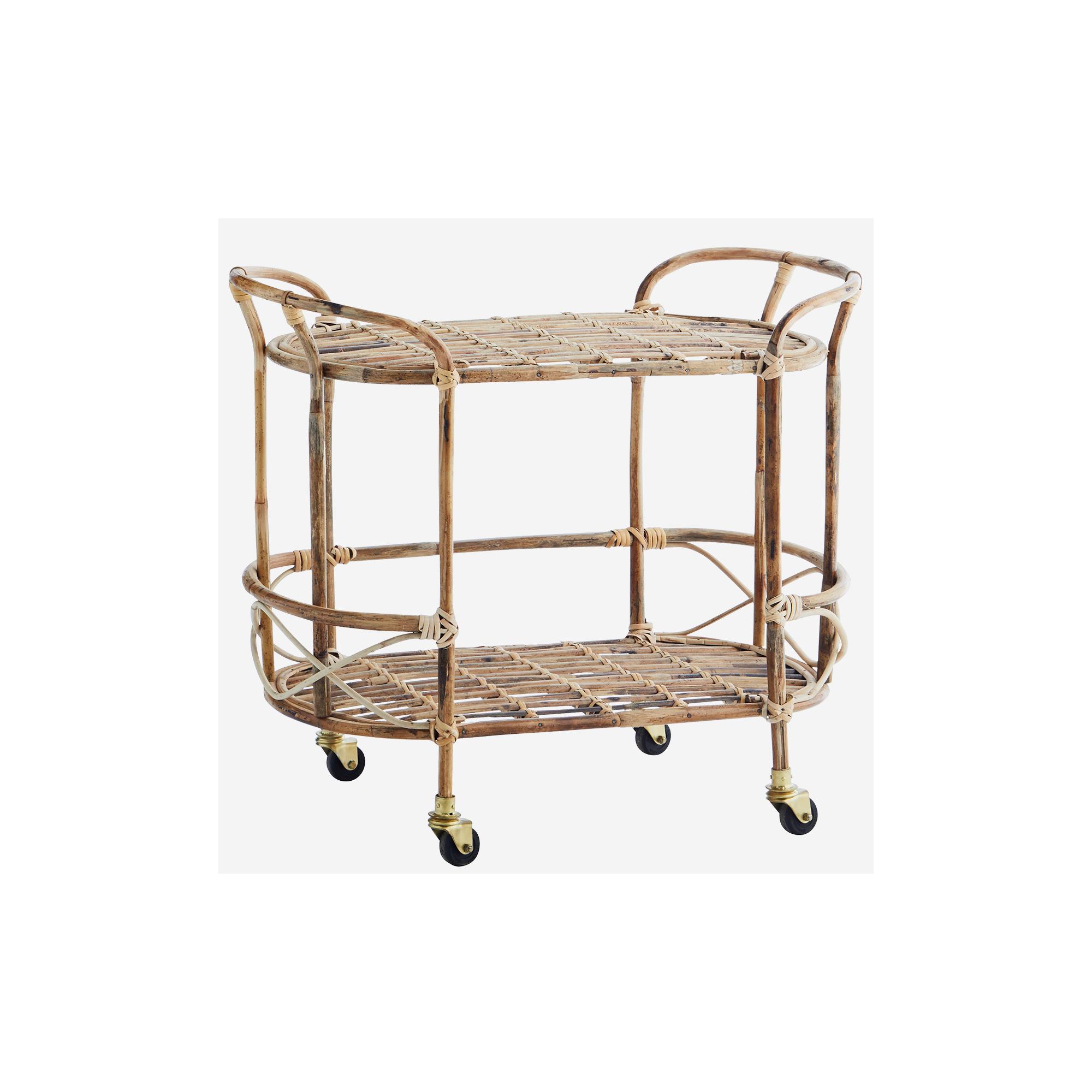 Køb Bamboo trolley i Natural, ant.brass, black fra Madam Stoltz her Gratis fragt