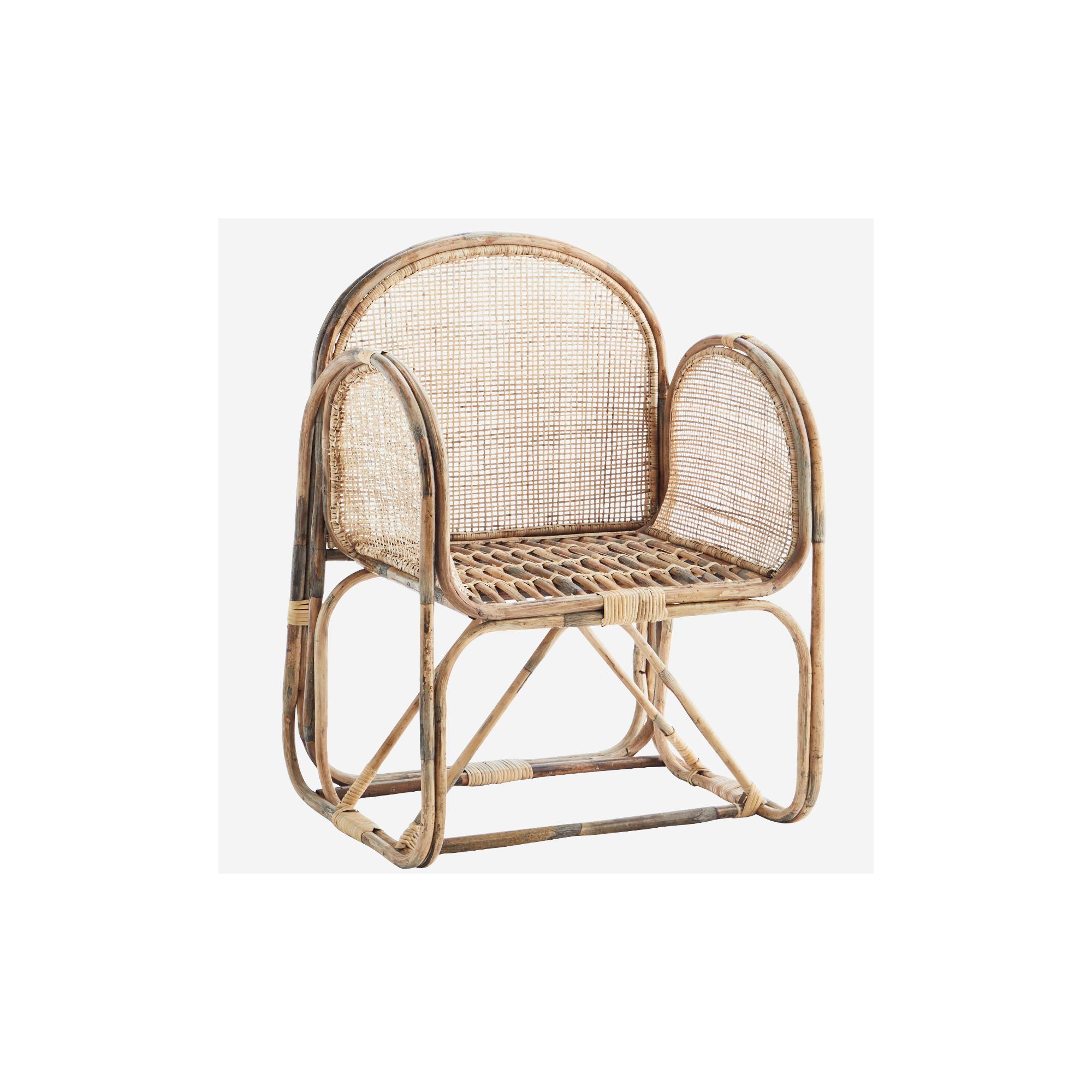  Bamboo chair w/ cane i Natural fra Madam Stoltz i Bamboo (Varenr: 26373N)