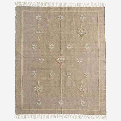  Handwoven cotton rug i Greige, off white, nude fra Madam Stoltz i Cotton (Varenr: AI-7055)