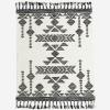  Handwoven cotton rug i Off white, black fra Madam Stoltz i Cotton, wool (Varenr: AI-9595)
