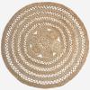  Round jute braided rug i Natural fra Madam Stoltz i Jute (Varenr: CJ-JB-102266)