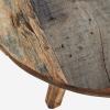  Round wooden coffee table i Natural fra Madam Stoltz i Recycled wood (Varenr: MD19)