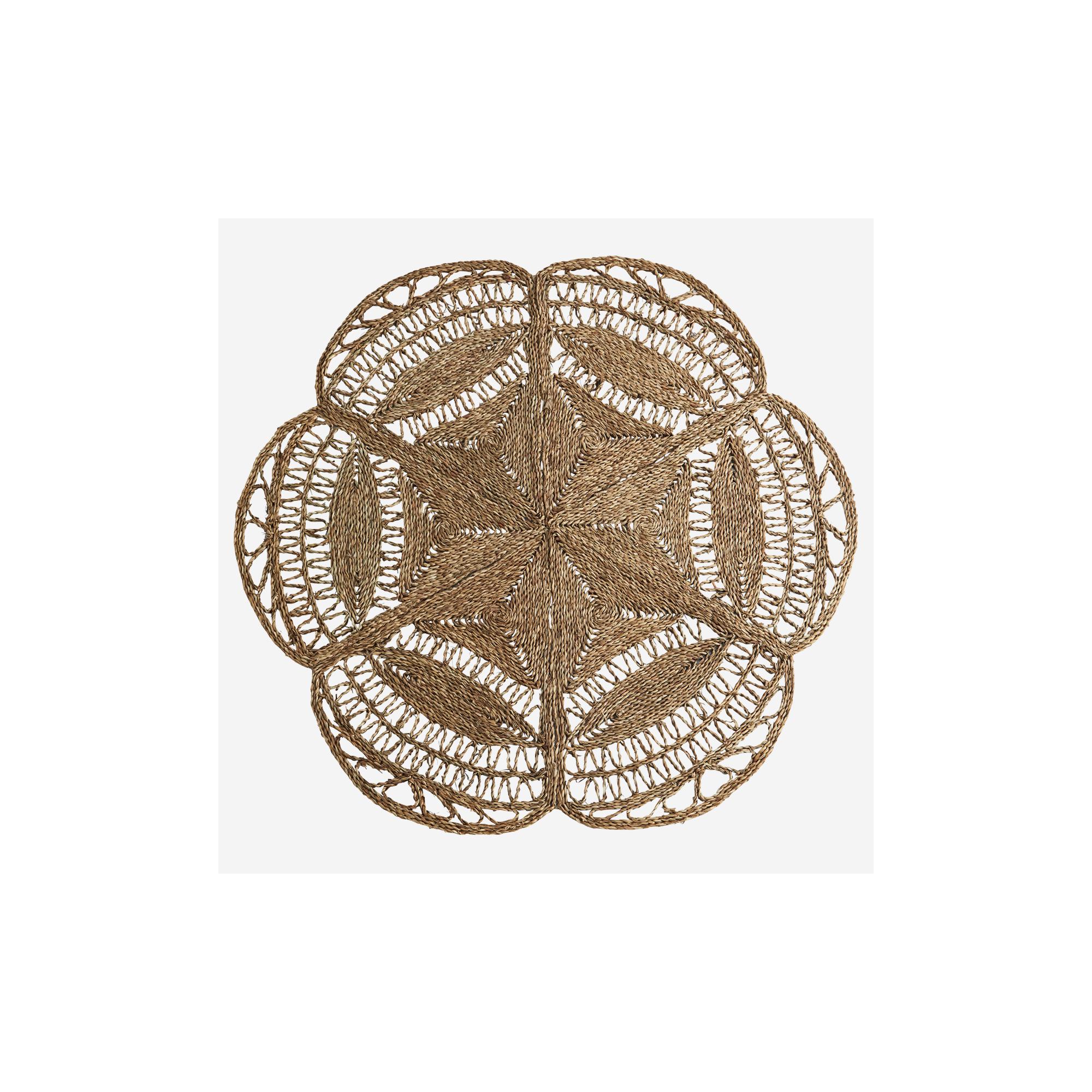  Round seagrass rug i Natural fra Madam Stoltz i Seagrass (Varenr: MKTT21911)