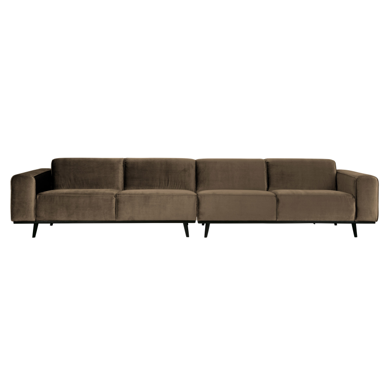 Statement Xl 4-pers Sofa 372 cm Velour – Taupe