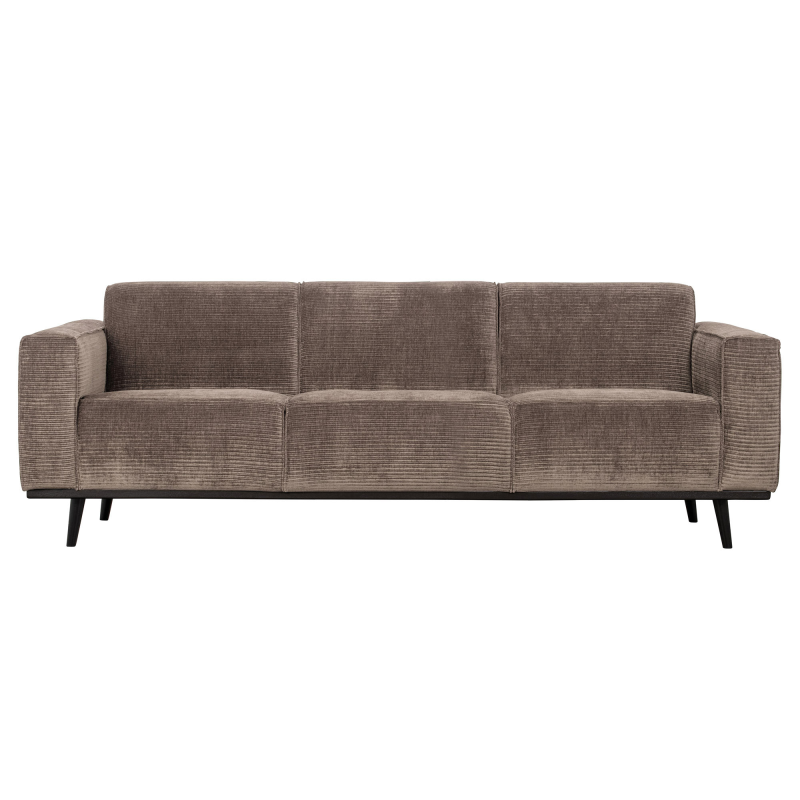 3-personers sofa WOOOD Statement, ribstof jacquard, taupe, B230xD93xH77 cm