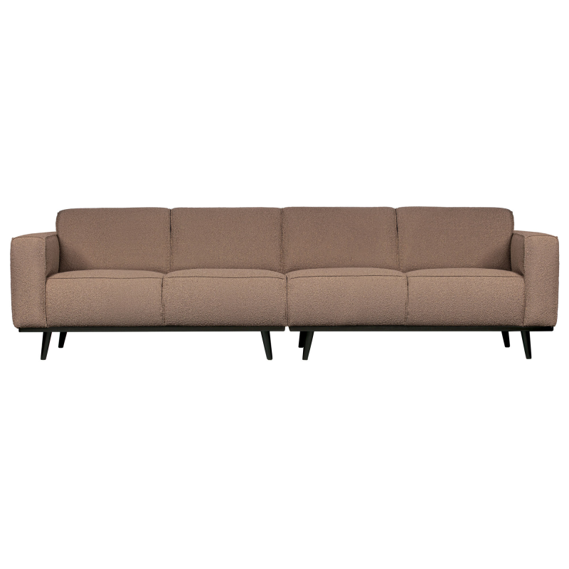4-personers sofa WOOOD Statement bouclé-stof nougat B 280 cm