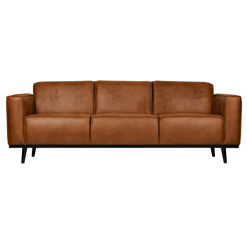 3-personers sofa WOOOD Statement cognac læderlook 230 cm