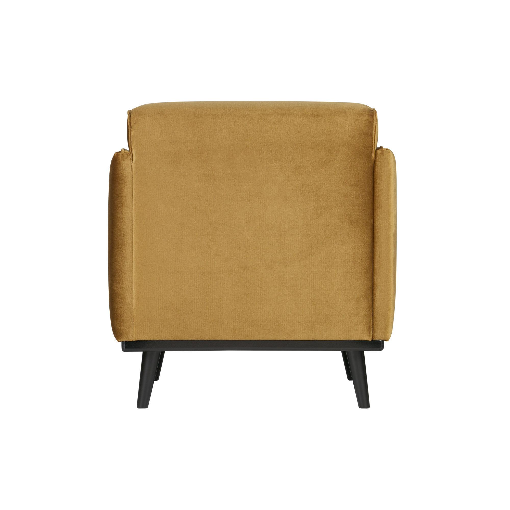  Statement Lænestol Velour - Honey Yellow fra BePureHome i Velour (Varenr: 378670-14)