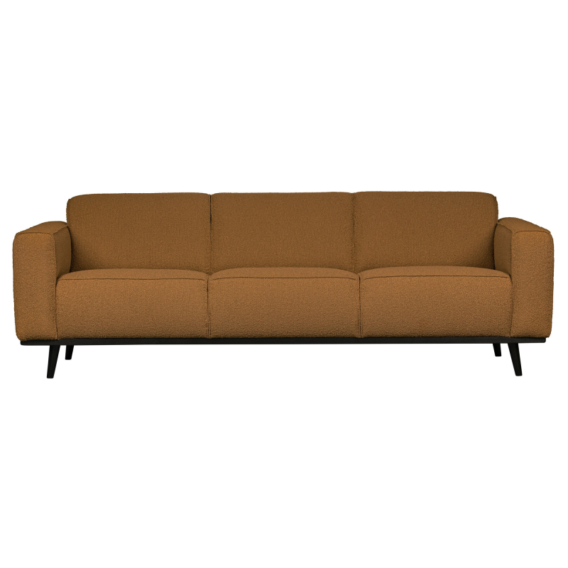 3-personers sofa WOOOD Statement rødbrun bouclé 100% polyester B230 cm birketræsben