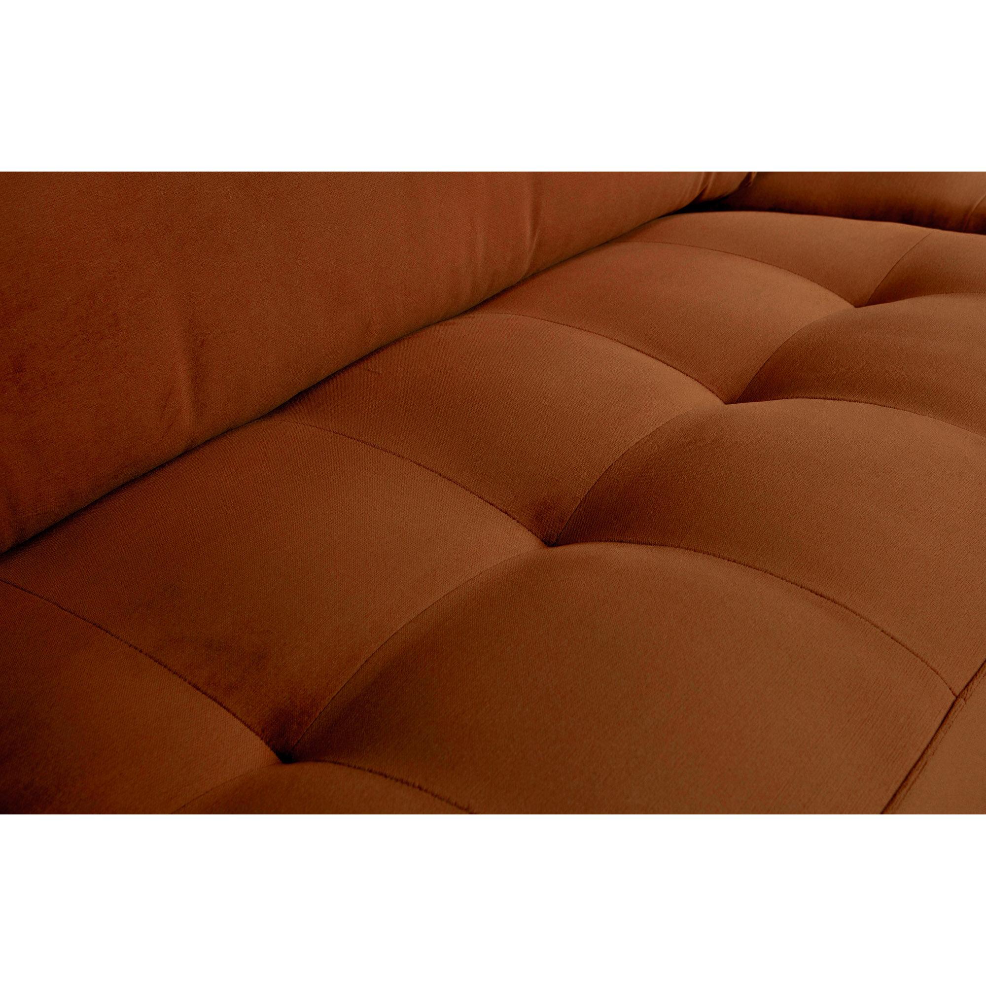  Rodeo Classic 2,5-pers Sofa Velour - Rust fra BePureHome i Velour (Varenr: 800844-126)