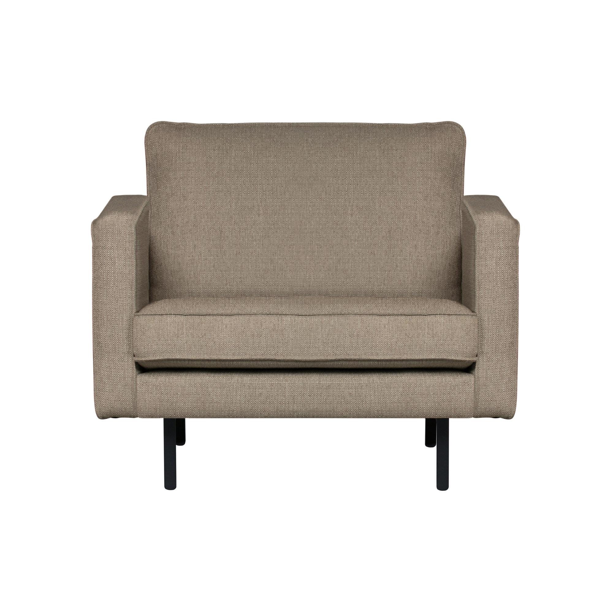  Rodeo Stretched Lænestol - Brown Melange fra BePureHome i Stof (Varenr: 801541-M)