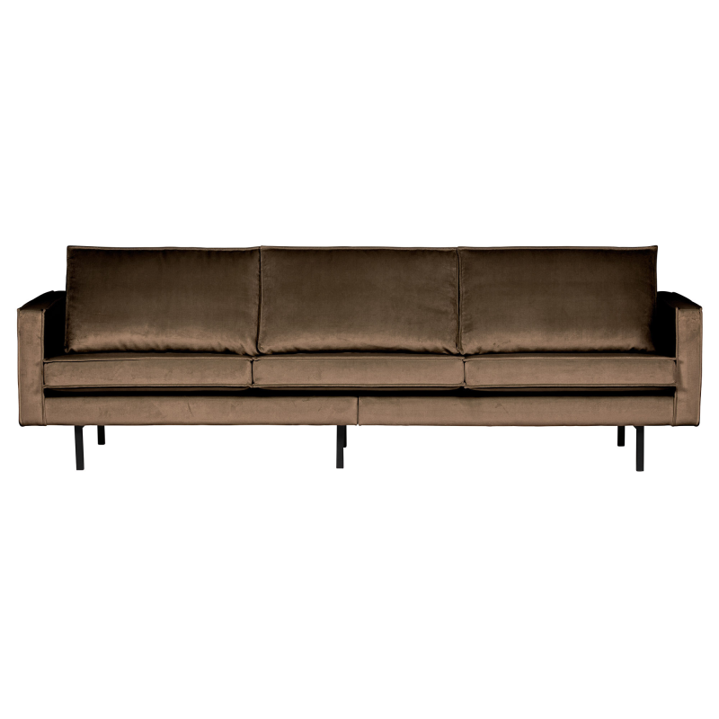 Rodeo 3-pers Sofa Velour - Taupe