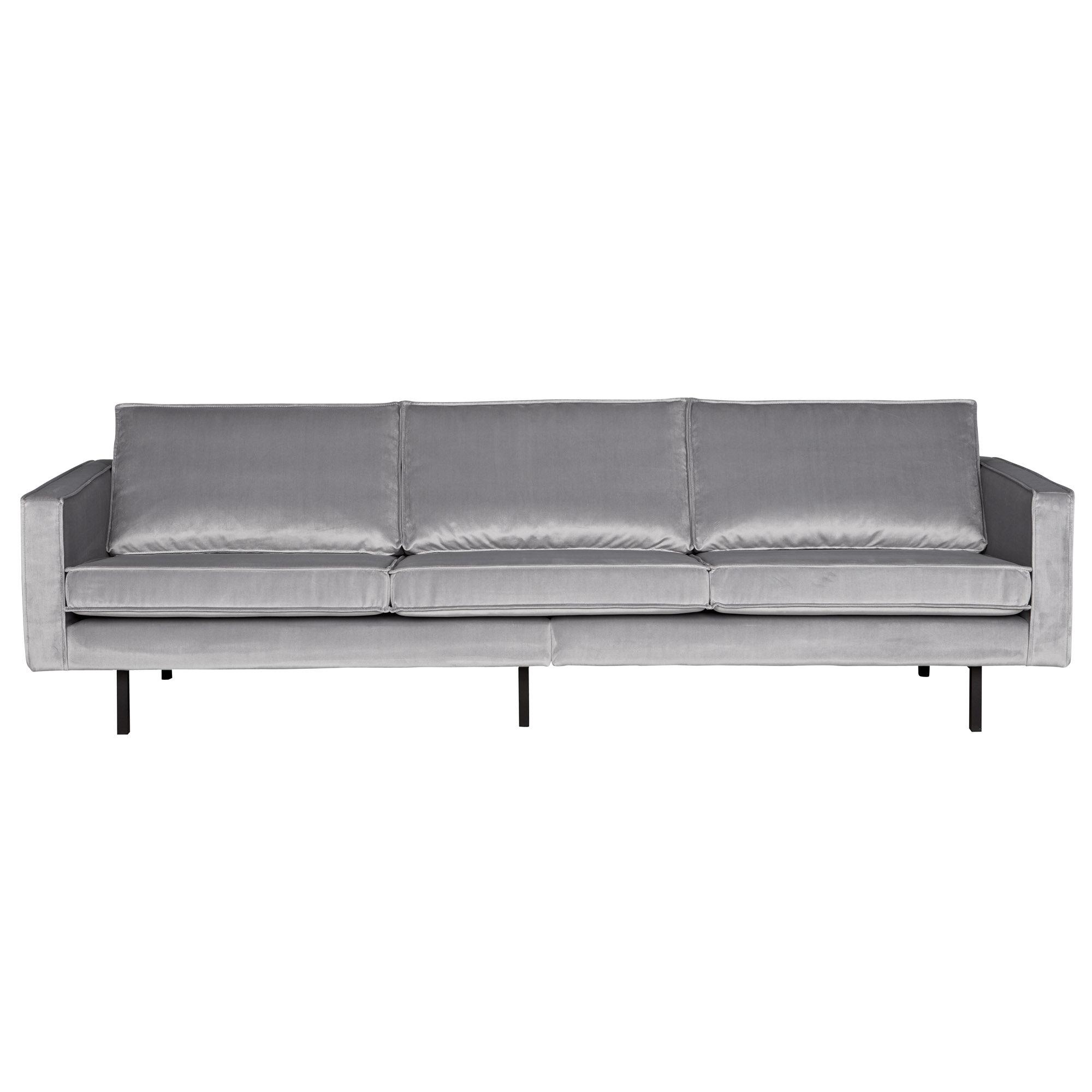  Rodeo 3-pers Sofa Velour - Light Grey fra BePureHome i Velour (Varenr: 800543-L)