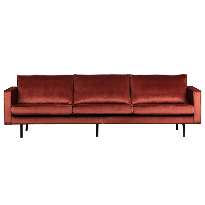 Rodeo 3-pers Sofa Velour - Chestnut