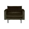  Rodeo Lænestol Velour - Dark Green fra BePureHome i Velour (Varenr: 800541-156)
