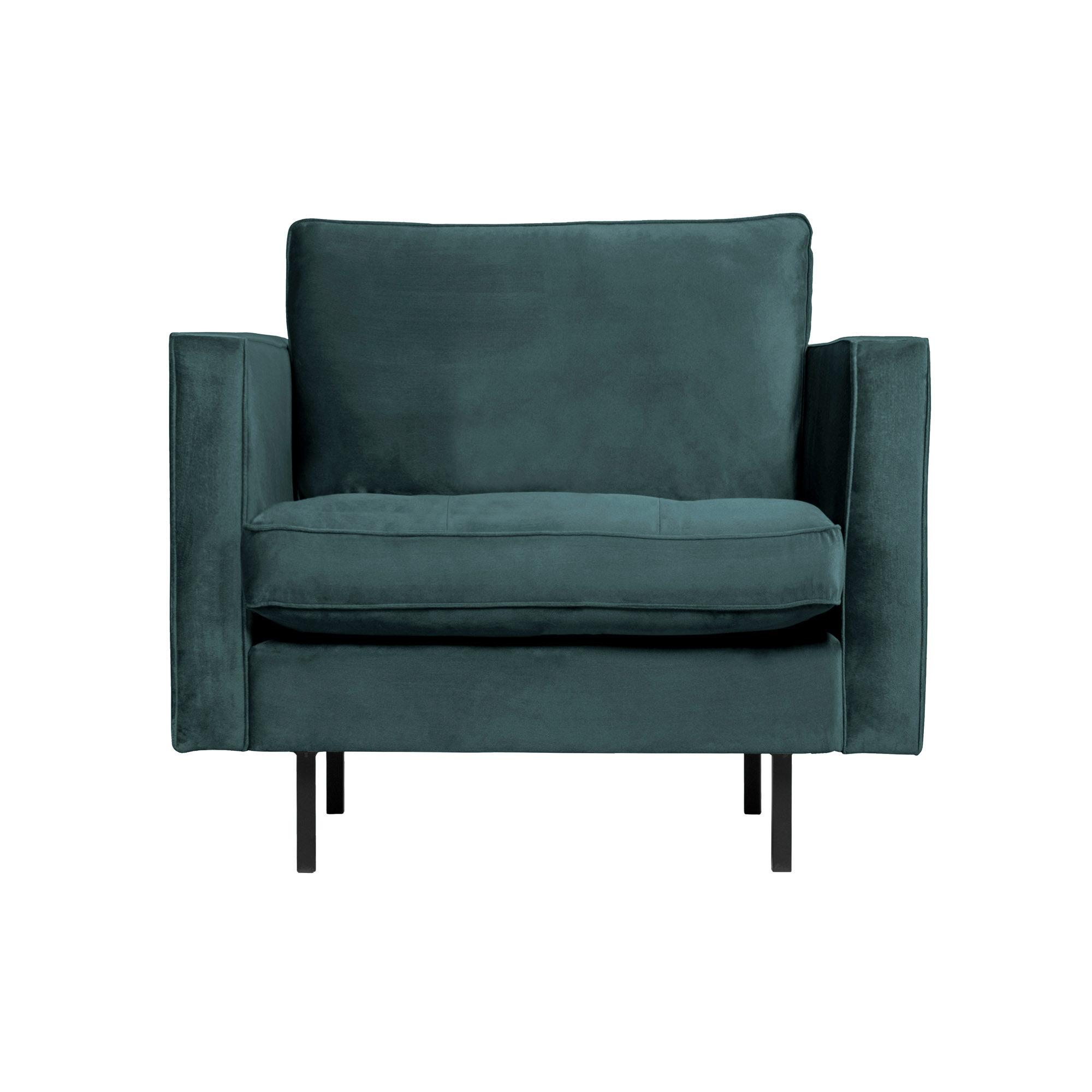  Rodeo Classic Lænestol Velour - Teal fra BePureHome i Velour (Varenr: 800888-198)