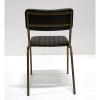  Diner stol med lædersæde - grøn fra Trademark Living i Jern (Varenr: MA0114)