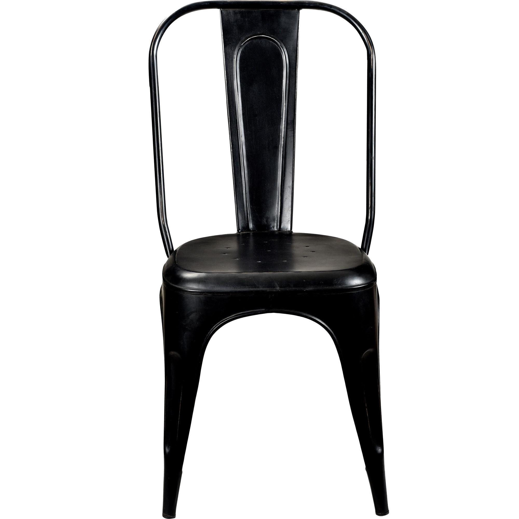  LIVING stol med høj ryg - antiksort fra Trademark Living i Jern (Varenr: M010029)