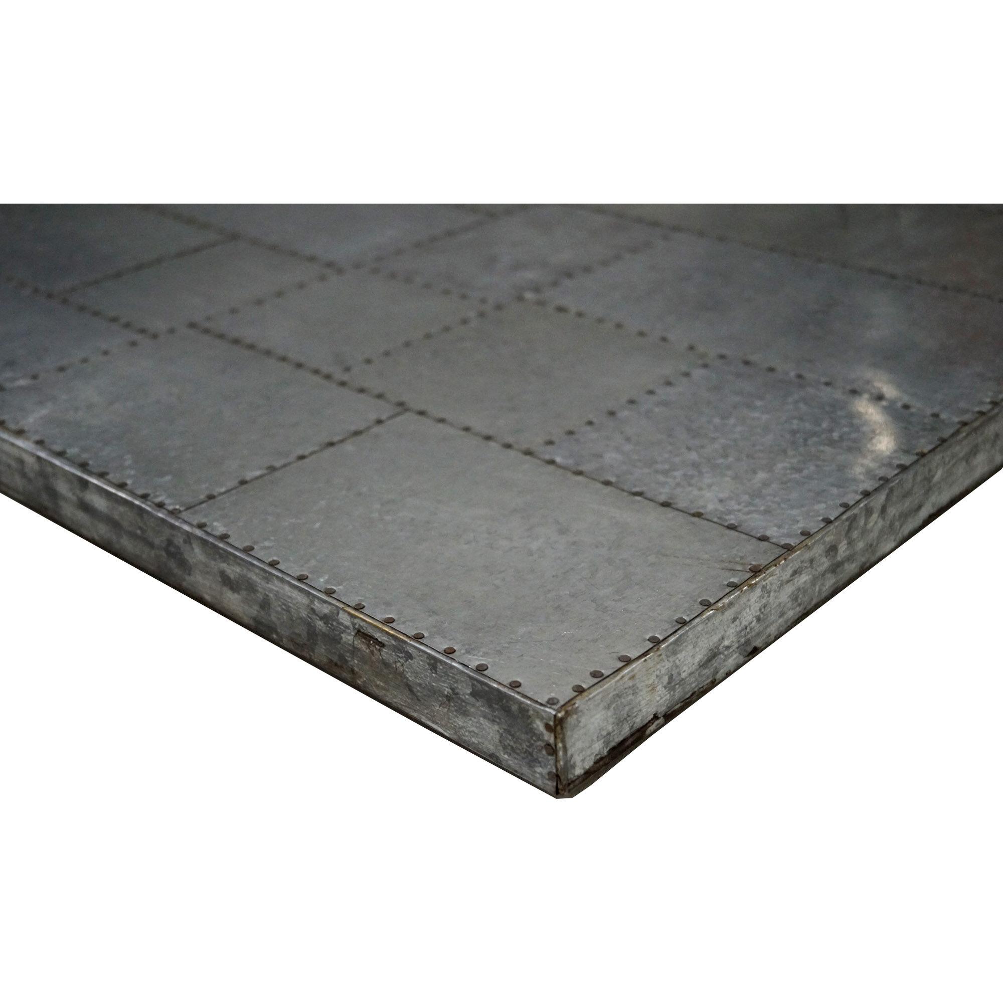  Povero bordplade med galvaniseret top fra Trademark Living i Metal (Varenr: M1918)