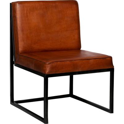  Perry loungestol med læder fra Trademark Living i Jern (Varenr: M0211)