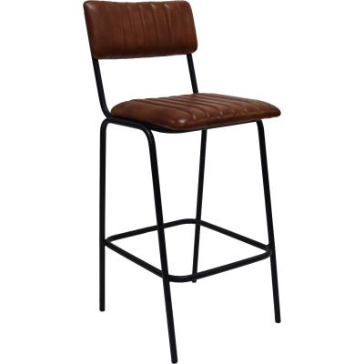  Diner barstol med quiltet lædersæde fra Trademark Living i Læder (Varenr: MA1135)