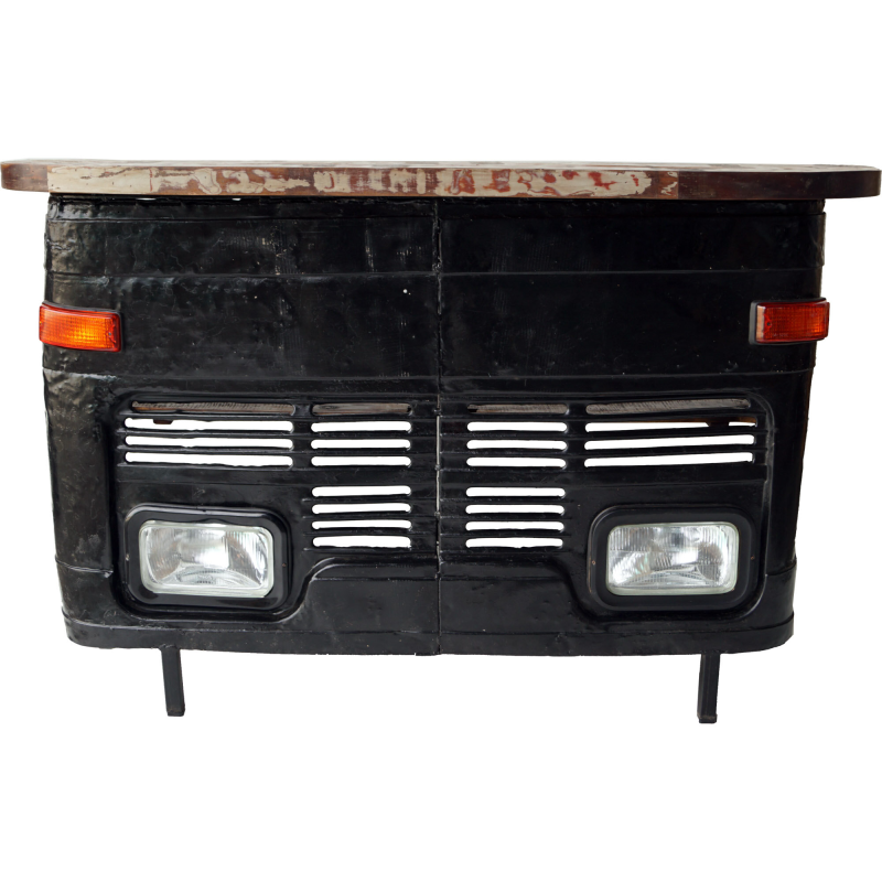 Billede af Himalaya bar med et råt udtryk - front fra gammel lastbil