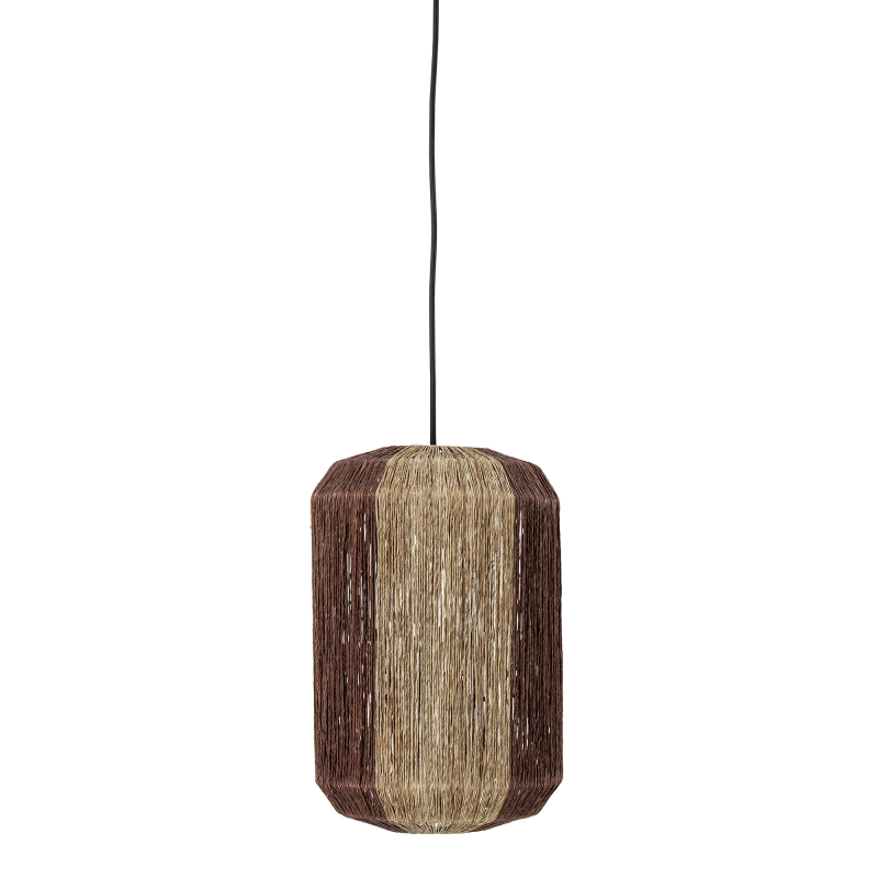 BLOOMINGVILLE Tano loftlampe, rund - natur og mørkebrun søgræs (Ø27)