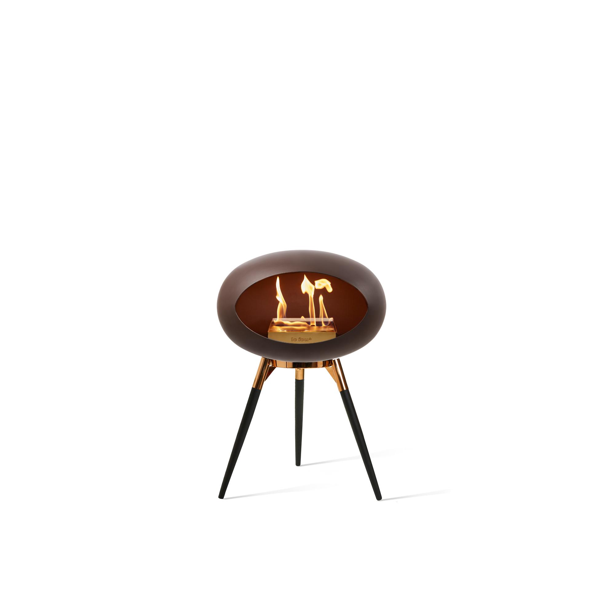 Biopejs - Mocca Ground Low Rose Gold og ben i røget eg- fra Le Feufires - 800219