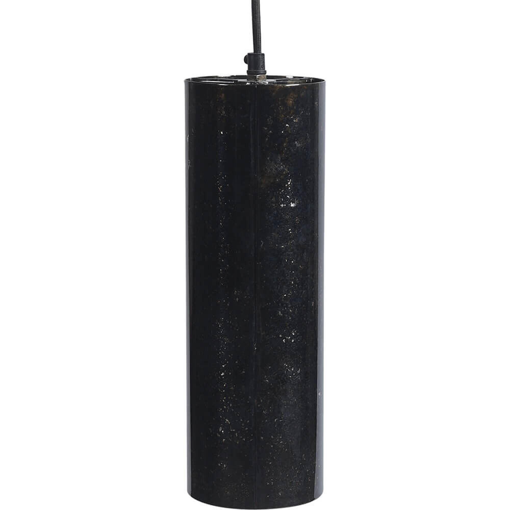  Jonah cylinderformet lampe S - mørkeblå marmoreret fra Trademark Living i Jern (Varenr: M08371)