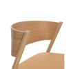  Oblique Loungestol Sæde - Natur fra Hübsch Interiør i Læder, Egetræsfiner, Egetræ (Varenr: 331605)