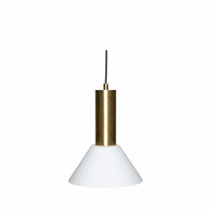 Contrast Loftslampe - Messingfarve, Hvid