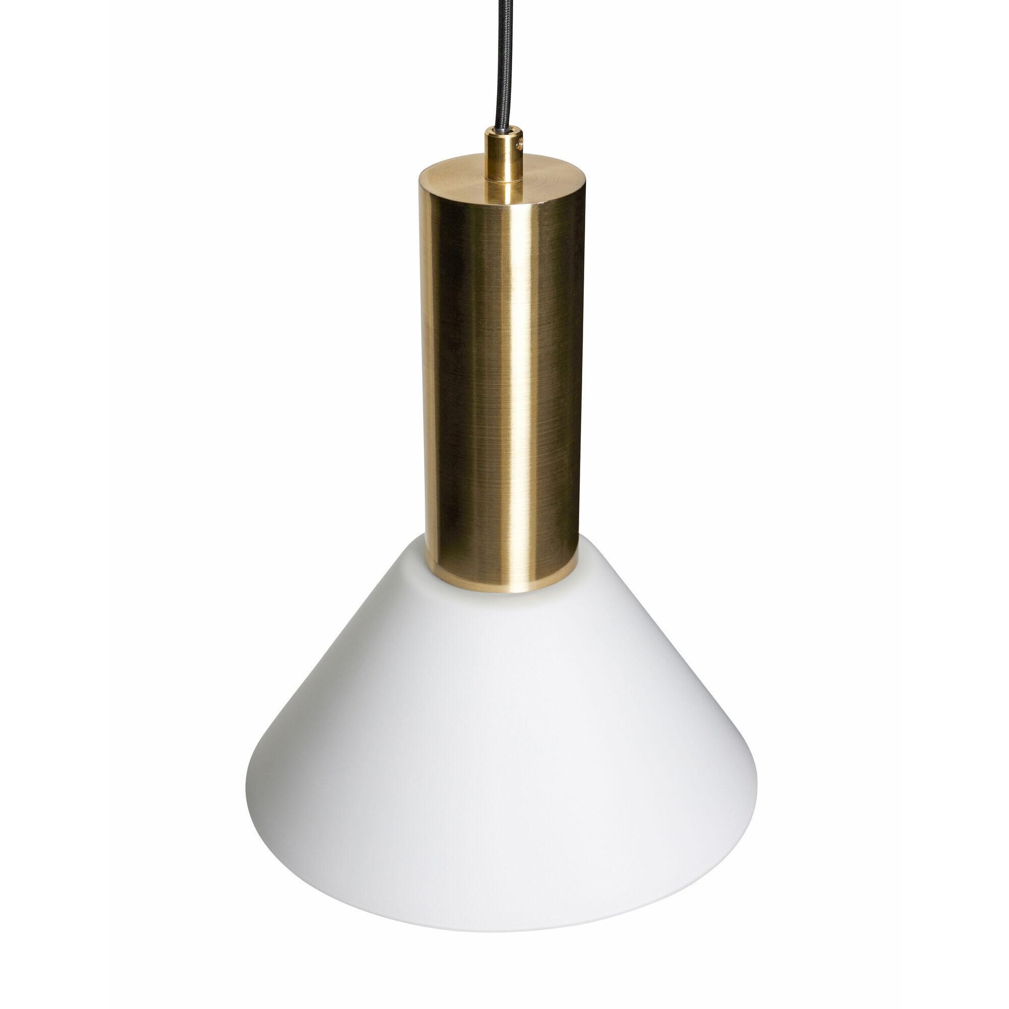  Contrast Loftslampe - Messingfarve, Hvid fra Hübsch Interiør i Glas, Jern (Varenr: 961612)