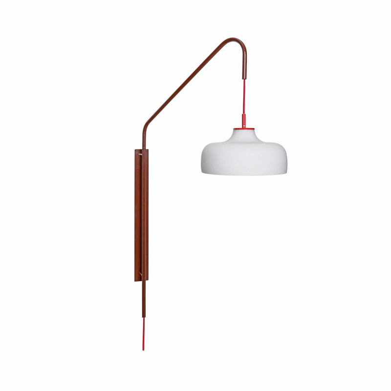 Current Væglampe - Rødbrun, Hvid