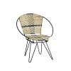  Loungestol i jern og rattan - naturfarvet fra Madam Stoltz i Jern, rattan (Varenr: 26072)