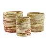  Kurve af genbrugt bambus - rød, orange, gul - 3 stk fra Madam Stoltz i Genbrugsbomuldsstof, grass filling (Varenr: CJ-3050BKTY)