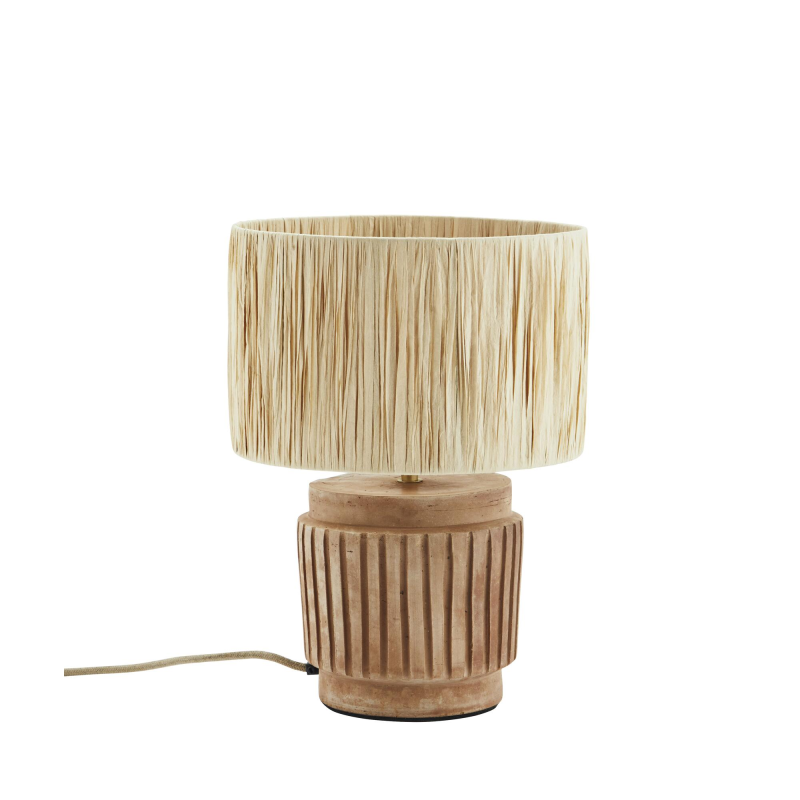 Bordlampe i terracotta - naturfarvet