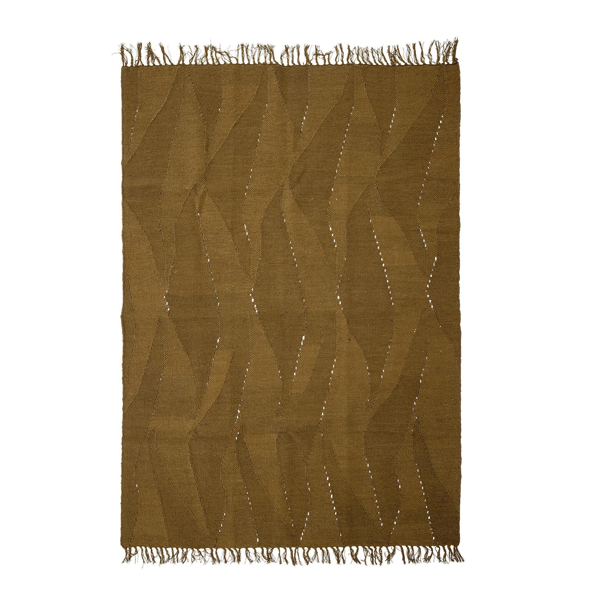  Zola Tæppe i uld - brun fra Bloomingville i Uld (Varenr: 82058203)