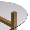  Elevate Sidebord - Klar, Olivengrøn fra Hübsch Interiør i Ask, Glas, Stål (Varenr: 021909)