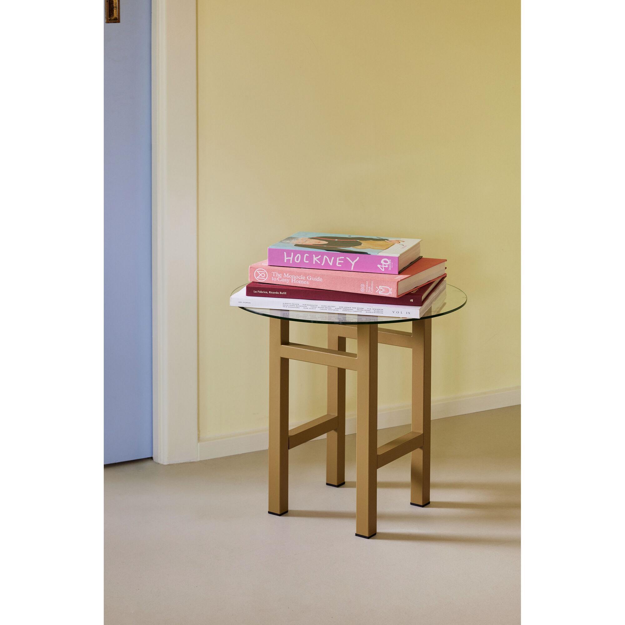  Elevate Sidebord - Klar, Olivengrøn fra Hübsch Interiør i Ask, Glas, Stål (Varenr: 021909)