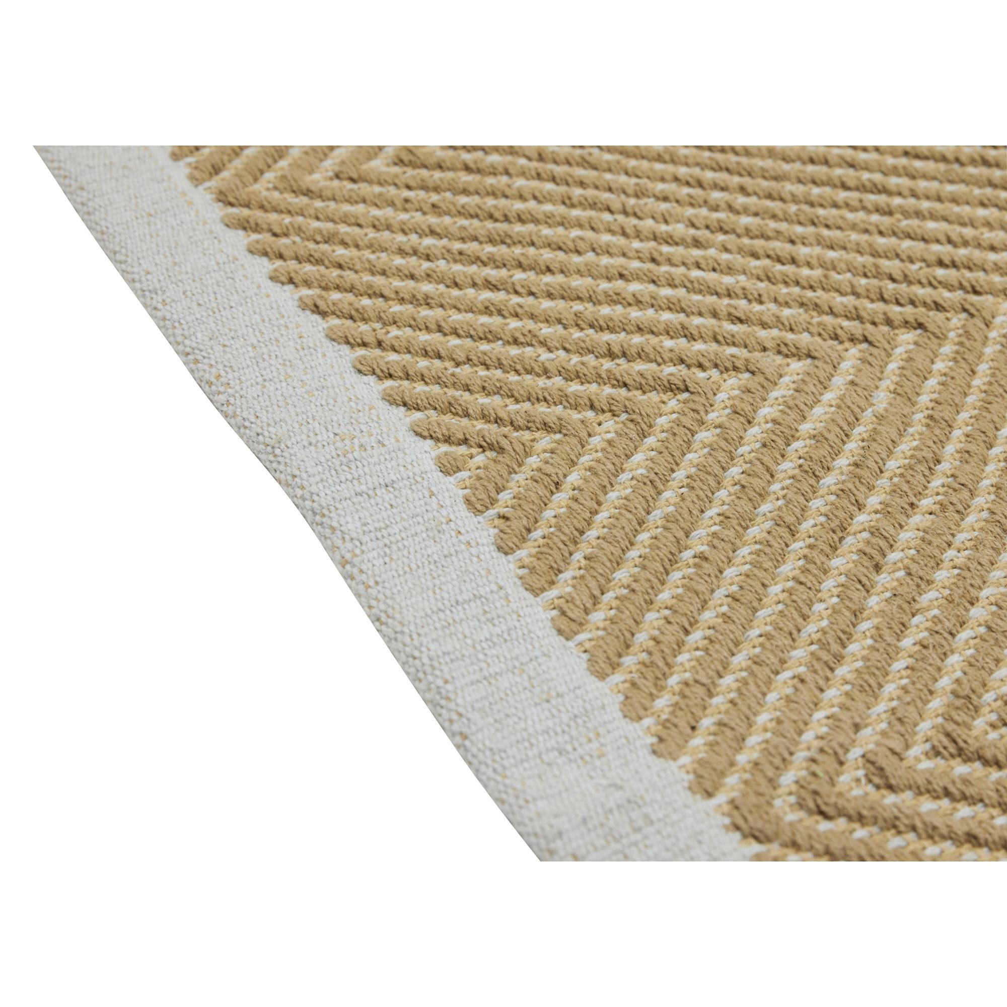  Mellow Tæppe - Sennep, Sand fra Hübsch Interiør i Bomuld (100%) (Varenr: 701508)