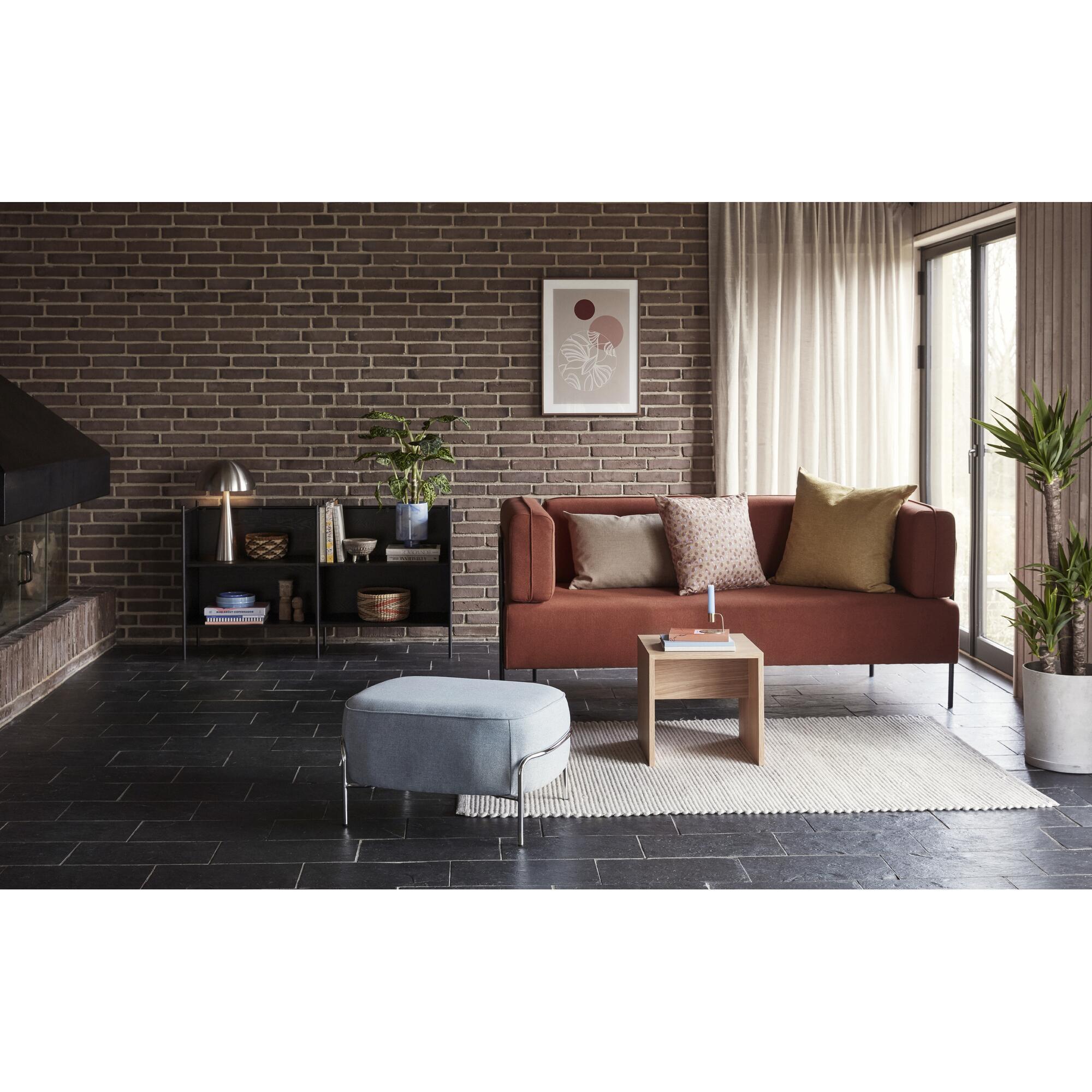  Block Sofa - Ravfarve, Sort fra Hübsch Interiør i Jern, Polyester (100%) (Varenr: 021705)