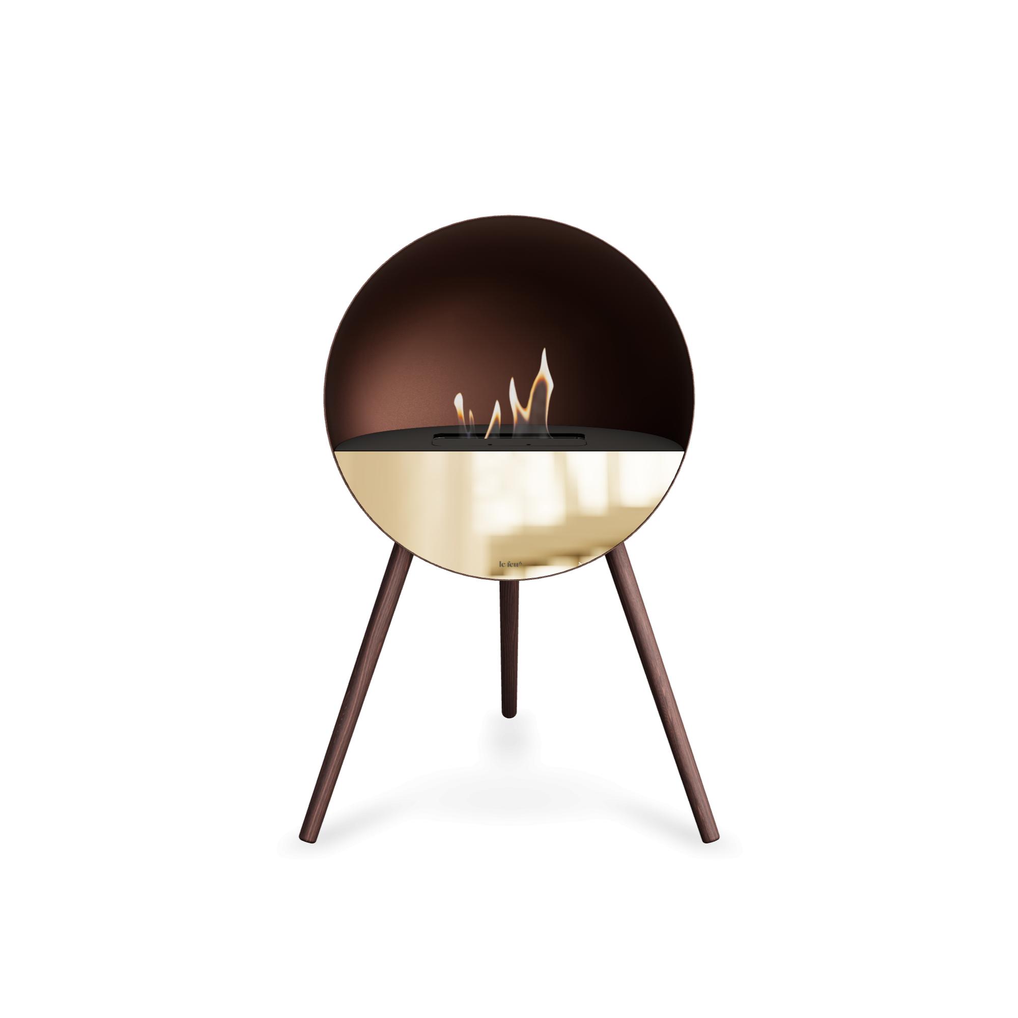  Mocca biopejs - Eye - sort og rose gold front - ben i røget fra Le Feu i Beton (Varenr: 802398)